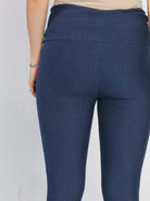 Back view - Deluxe High Waist Maternity Denim Jegging (3853899825246)