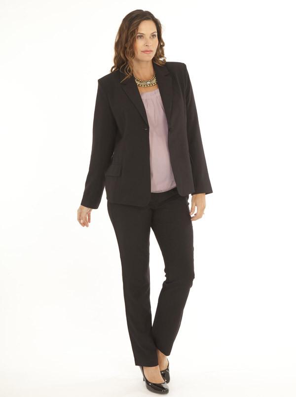 Angel Maternity Maternity Button Front Woven Work Jacket in Black (6674737528926)