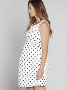 Maternity City Look Outfit: Polkadot Nursing Dress + Cardigan Set - Angel Maternity - Maternity clothes - shop online (10007723846)