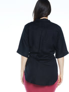 Maternity Linen Blend Button Nursing Shirt - Angel Maternity USA (4373463728222)