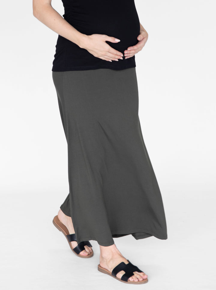 Main view - Khaki Maternity Maxi  Skirt (6535441383518)