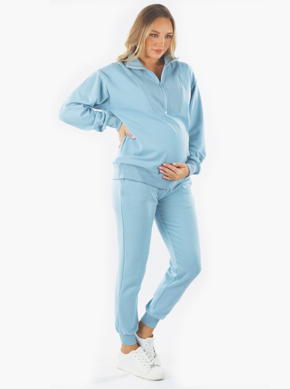 Calla Maternity Tracksuit Set in light Blue (6625143390302)