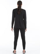 Back view - V-Neck Top and Lounge Pants Sleep Set - Polka Dot - Angel Maternity USA (4376025727070)