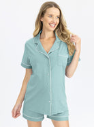 Maternity and Nursing Pyjama set in Sage main (4801470365790)