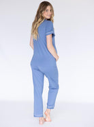 Maternity and Nursing Pyjama Long Pant Set in Blue - Angel Maternity - Maternity clothes - shop online (6546201575527)