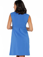 Lucy Maternity Cap Sleeve Little Cotton Dress - Blue - Angel Maternity USA (1301880438878)