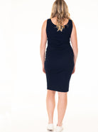 Back view - Maternity Summer Bodycon Fitted Dress - Angel Maternity USA (4373534474334)