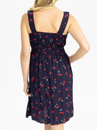 Maternity Summer Rayon Nursing Dress - Cherry Print back (4802027552862)