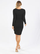 Maternity Bodycon Long sleeve Dress in Black - Angel Maternity - Maternity clothes - shop online (6628396859486)