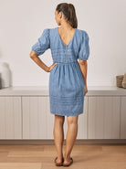 Livie Reversible Maternity Denim Dress - Angel Maternity USA