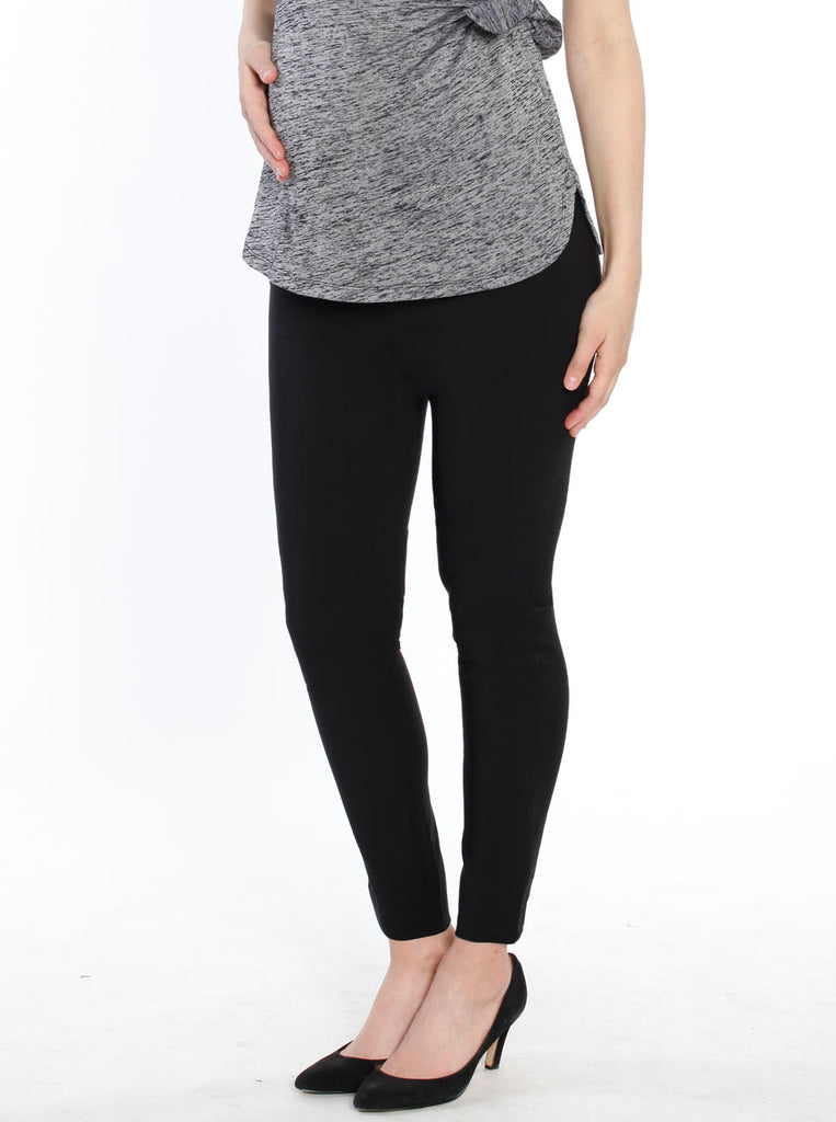 side view - Fitted Black Maternity Pants for Work (1302621487198)