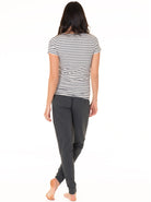 Back full view - Comfy Maternity Lounge Pants - Charcoal Grey (4513827815518)