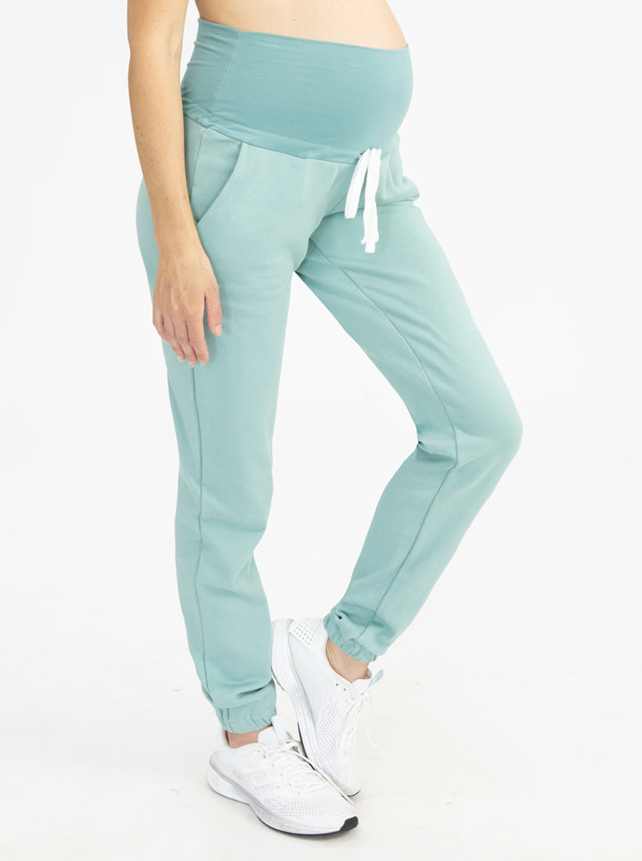 Tracksuit Set in Sage pants front (4788130578526)
