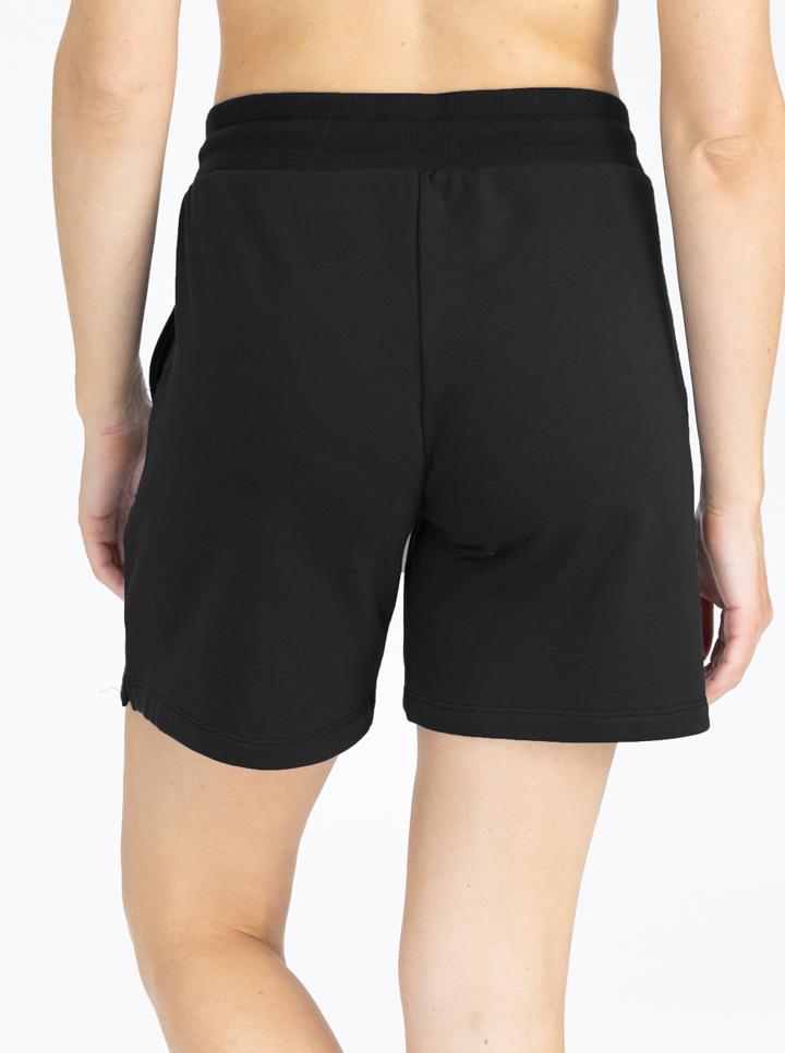 Back view - Cotton Maternity Summer Shorts in Navy and Black - Angel Maternity USA (4801471086686)