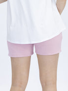 Cotton Maternity Summer Shorts in Lilac - Angel Maternity USA (4801469644894)
