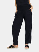 Black Maternity Linen Pants (6640782049374)