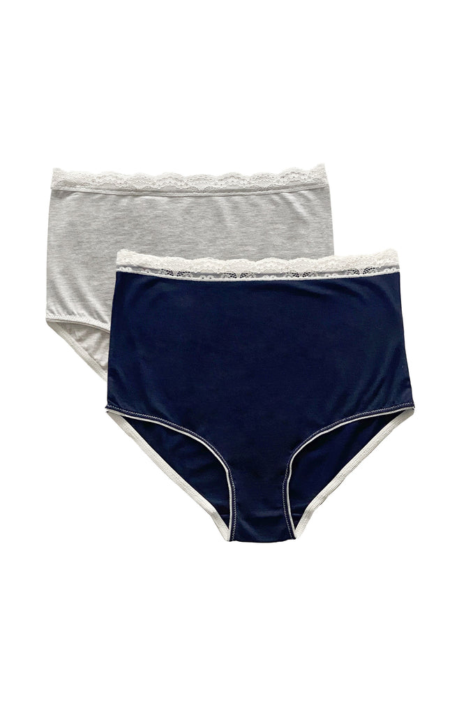 2-pack maternity underwear bamboo navy-grey
