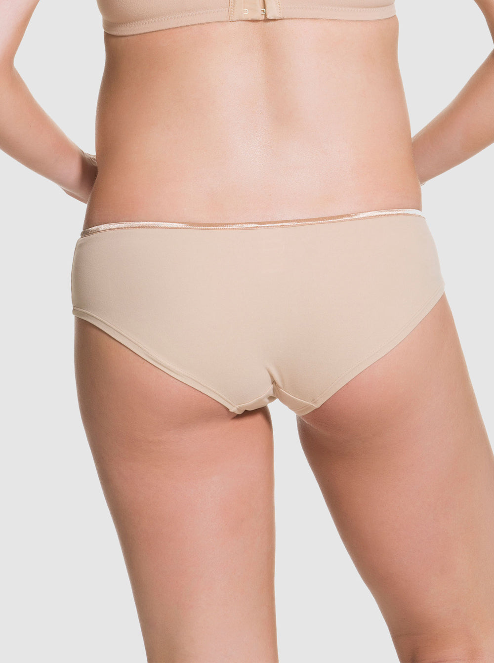 Back view - Cake Maternity Croissant Bikini Brief in Nude  (4734174036062)
