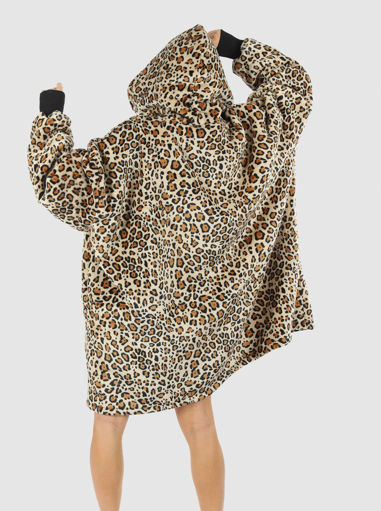 Moozie Mama Maternity & Nursing Hoodie Blanket Zip-up Leopard Print (6654003609703) (6724236738654)