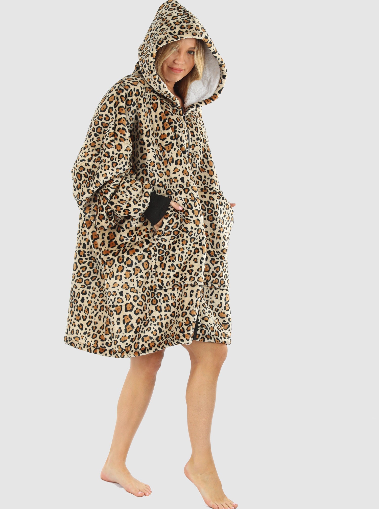 Moozie Mama Maternity & Nursing Hoodie Blanket Zip-up Leopard Print (6654003609703) (6724236738654)