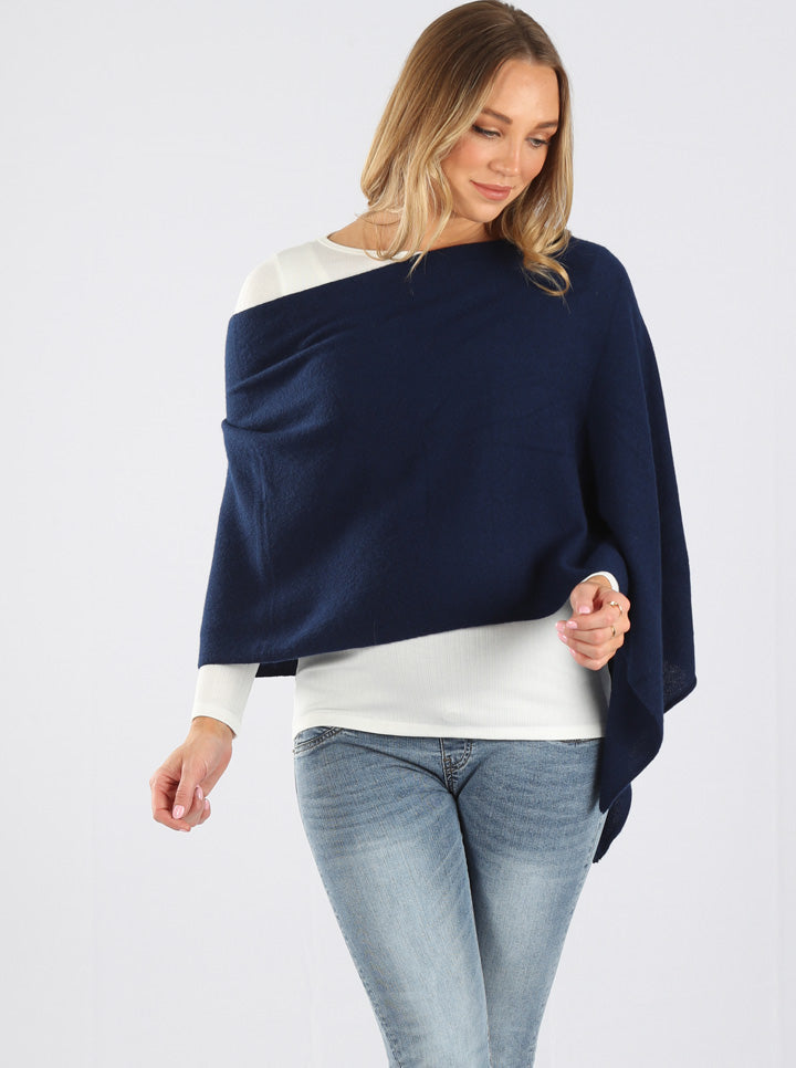 Moozie Mama Luxury Poncho/Scarf Maternity & Nursing Cover in Navy (6656645955678)