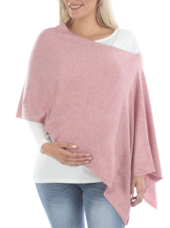 Moozie Mama Luxury Poncho/Scarf Maternity & Nursing Cover in Roseberry (6656645922910)