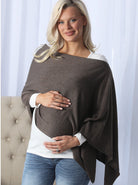 Moozie Mama Luxury Poncho/Scarf Maternity & Nursing Cover in Mocha (6656645857374)
