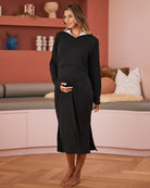 Maternity Hoodie Nursing Dress & Matching Baby Wrap - Angel Maternity USA