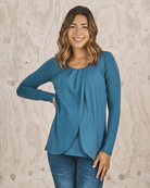front view- maternity nursing top with long sleeve from Angel Maternity