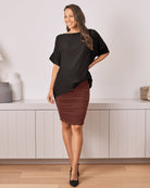 Maternity loose fit short sleeve top back 
