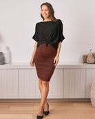  Maternity loose fit short sleeve top back 