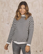 Main view- Maternity striped rib jumper