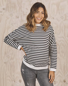 Main side- Maternity striped rib jumper