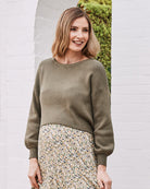 Main View - Maternity knit jumper khaki