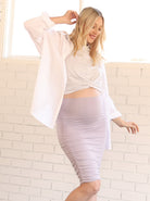 Model Maternity White classic shirt 