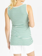 Maternity Tank in Green and White Stripes - Angel Maternity USA (4797636411486)