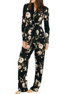 Maternity Kimono Top & Pants Set + Baby Wrap - Floral - Angel Maternity USA (1636009214046)