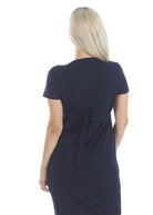Bree Maternity Crossover  Work Top - Dark Navy (4802019786846)