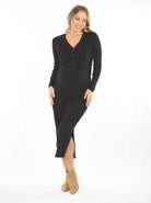 Maternity Long Sleeve Cardigan in Black (6621382312030)