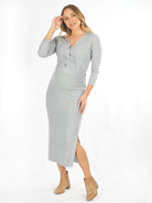 Maternity Long Sleeve Cardigan in Grey (6621382213726)