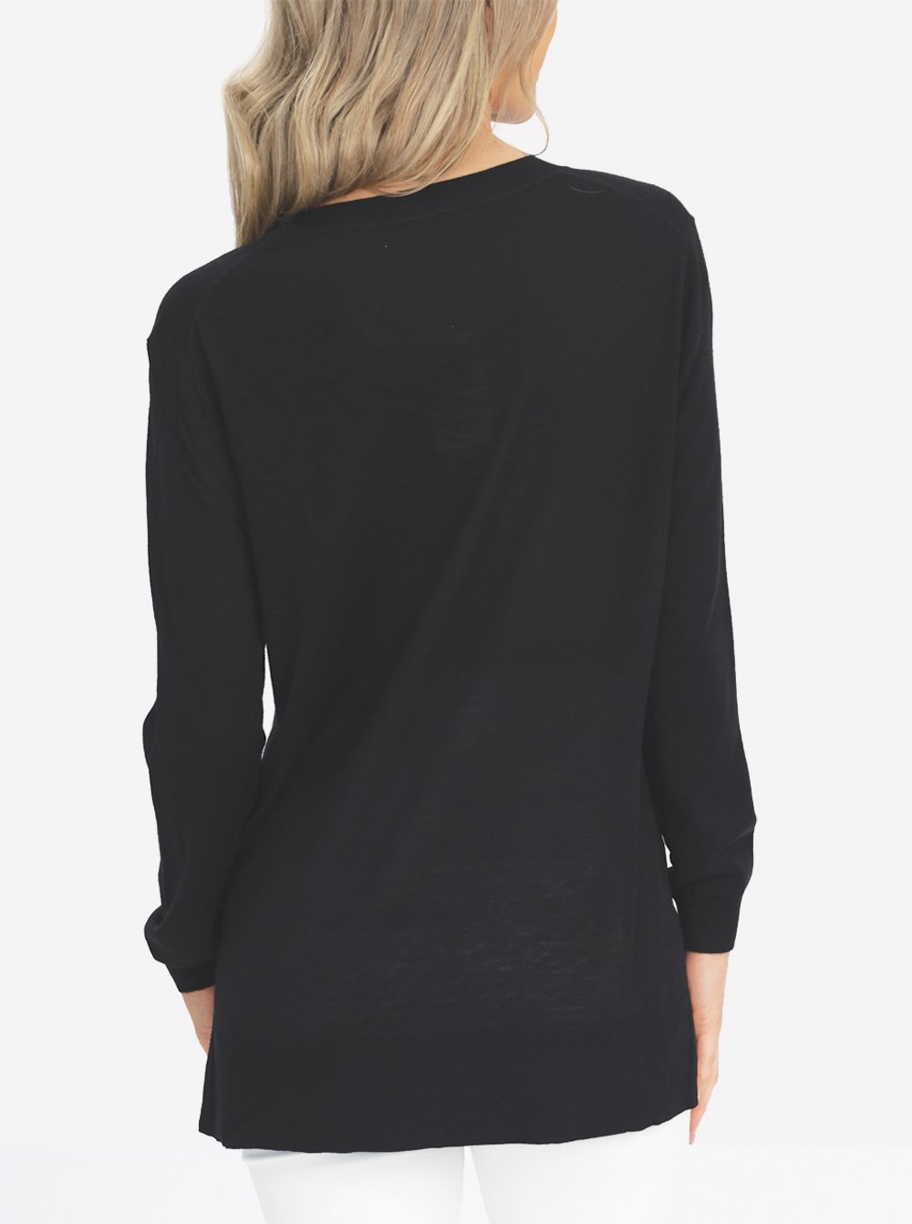 Maternity Oversize Wool Knit Jumper in Black (6626243051614)