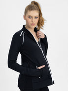 Side view - Maternity & Nursing Active Workout Jacket - Angel Maternity USA (4754124701790)