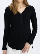 Long Sleeve Maternity and Nursing Top - Black - Angel Maternity USA (4754039930974)