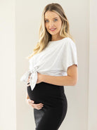 Reversible Maternity T-Shirt in Marl Grey (4802026569822)
