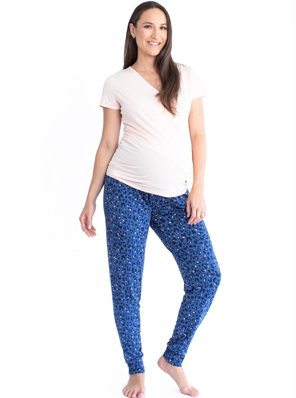Maternity & Nursing Relax Loungewear Outfit - Blue - Angel Maternity - Maternity clothes - shop online (4525351469159)