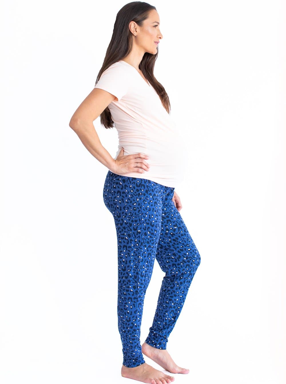 Maternity & Nursing Relax Loungewear Outfit - Blue - Angel Maternity - Maternity clothes - shop online (4525351469159)