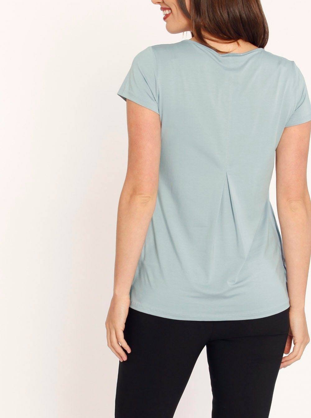 Petal Front Short Sleeve Nursing Top  - Violet - Angel Maternity USA (1301900591198)