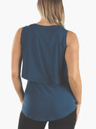 Back view - Maternity & Nursing Tank in Teal (6639696248926)