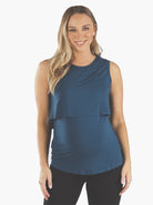 Main view - Maternity & Nursing Tank in Teal (6639696248926)