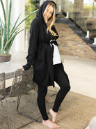 Maternity Cardigan in Black - Angel Maternity USA (4791709401182)